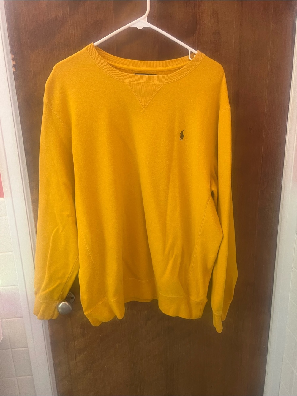 Polo by Ralph Lauren Men's Golden Yellow Crewneck Sweatshirt
